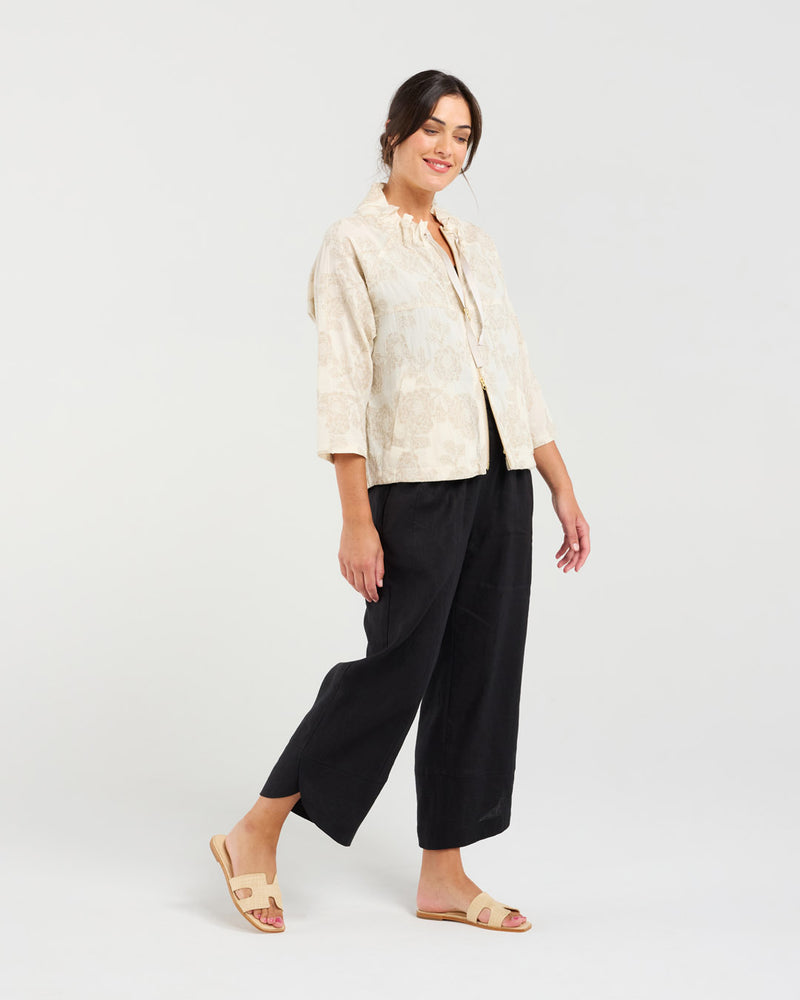 Jacquard Zip Front Jacket