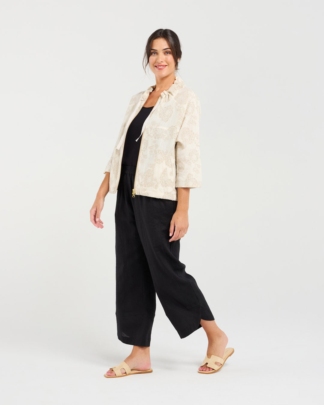 Jacquard Zip Front Jacket