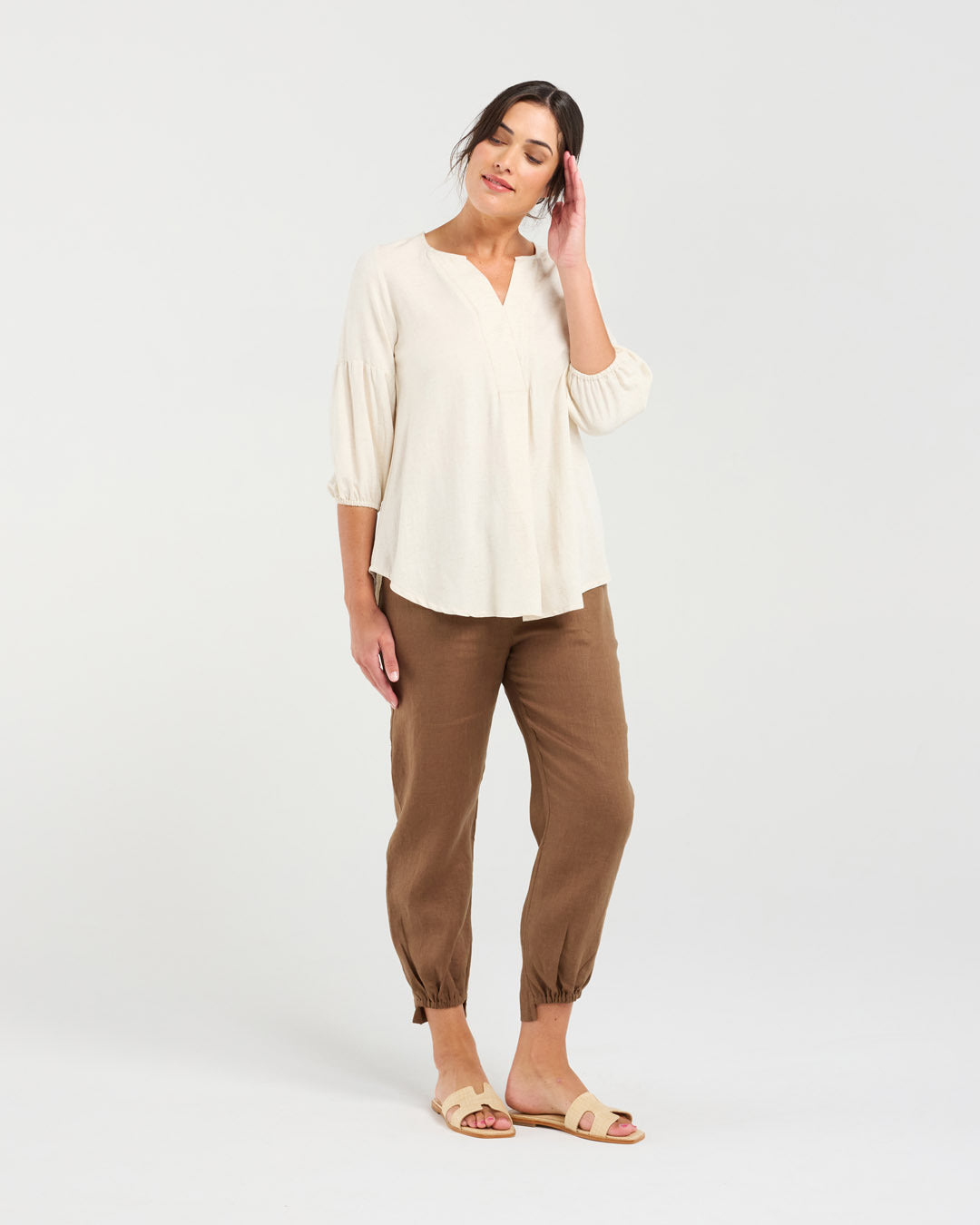Angelie V Pleat Top