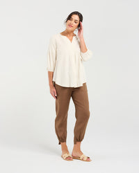 Angelie V Pleat Top