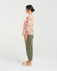 Celine Gathered Sleeve Top
