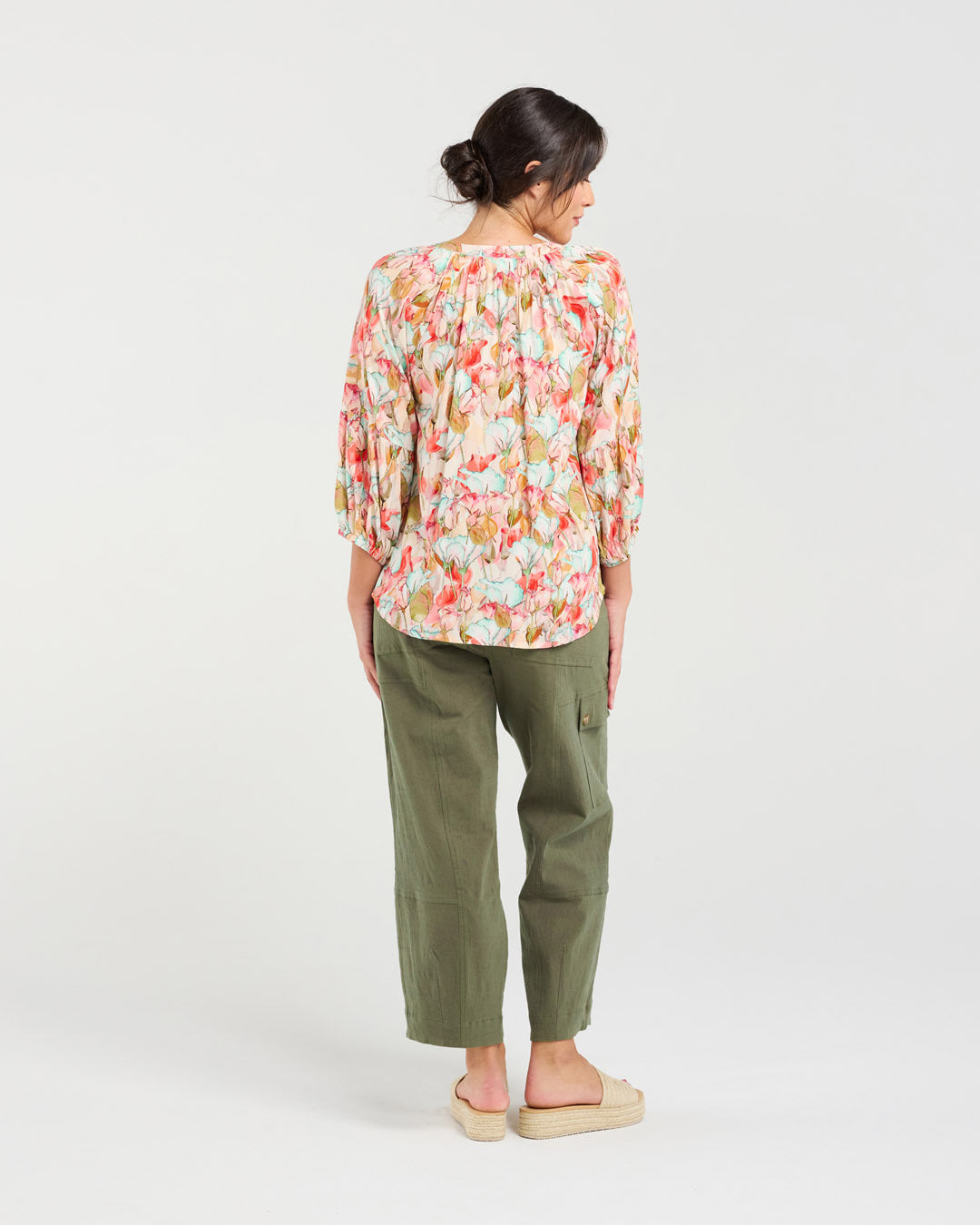 Celine Gathered Sleeve Top