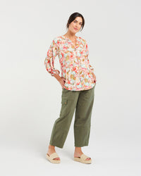 Celine Gathered Sleeve Top