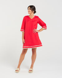 Desiree Gold Ric Rac Trim Dress
