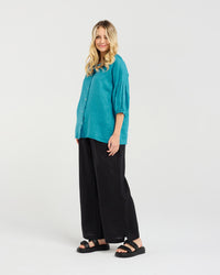 Romilly Puff Sleeve Linen Shirt