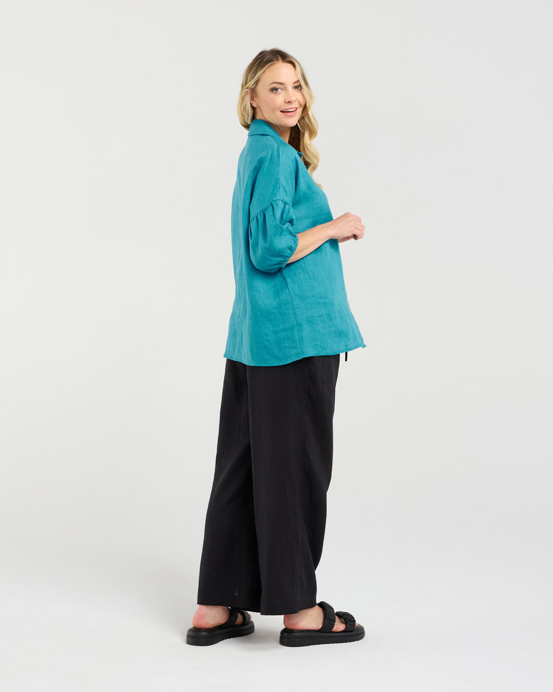 Romilly Puff Sleeve Linen Shirt