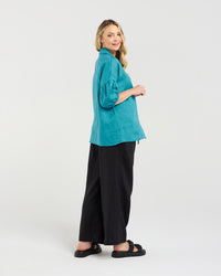 Romilly Puff Sleeve Linen Shirt
