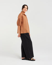 Romilly Puff Sleeve Linen Shirt