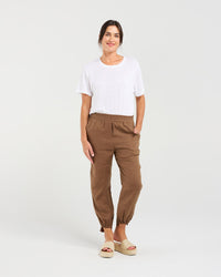 Carmen Gathered Front Hem Pant