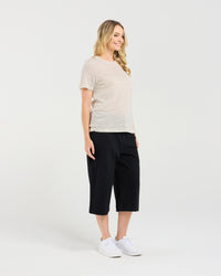 Suzette Linen Blend Stripe T-shirt