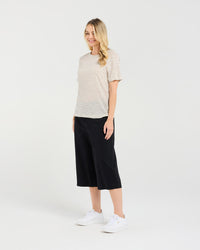 Suzette Linen Blend Stripe T-shirt