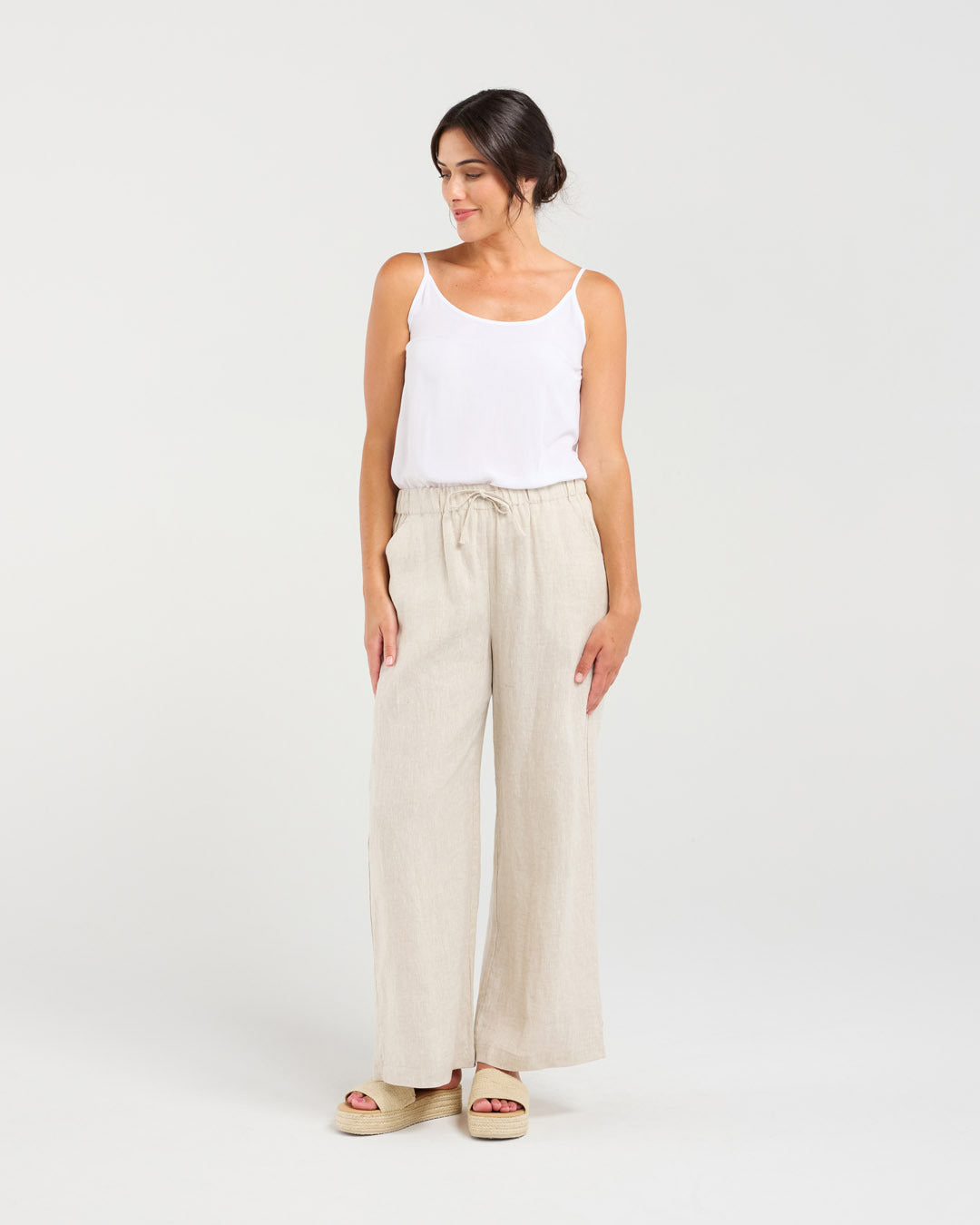 Margrette Wide Leg Linen Pant