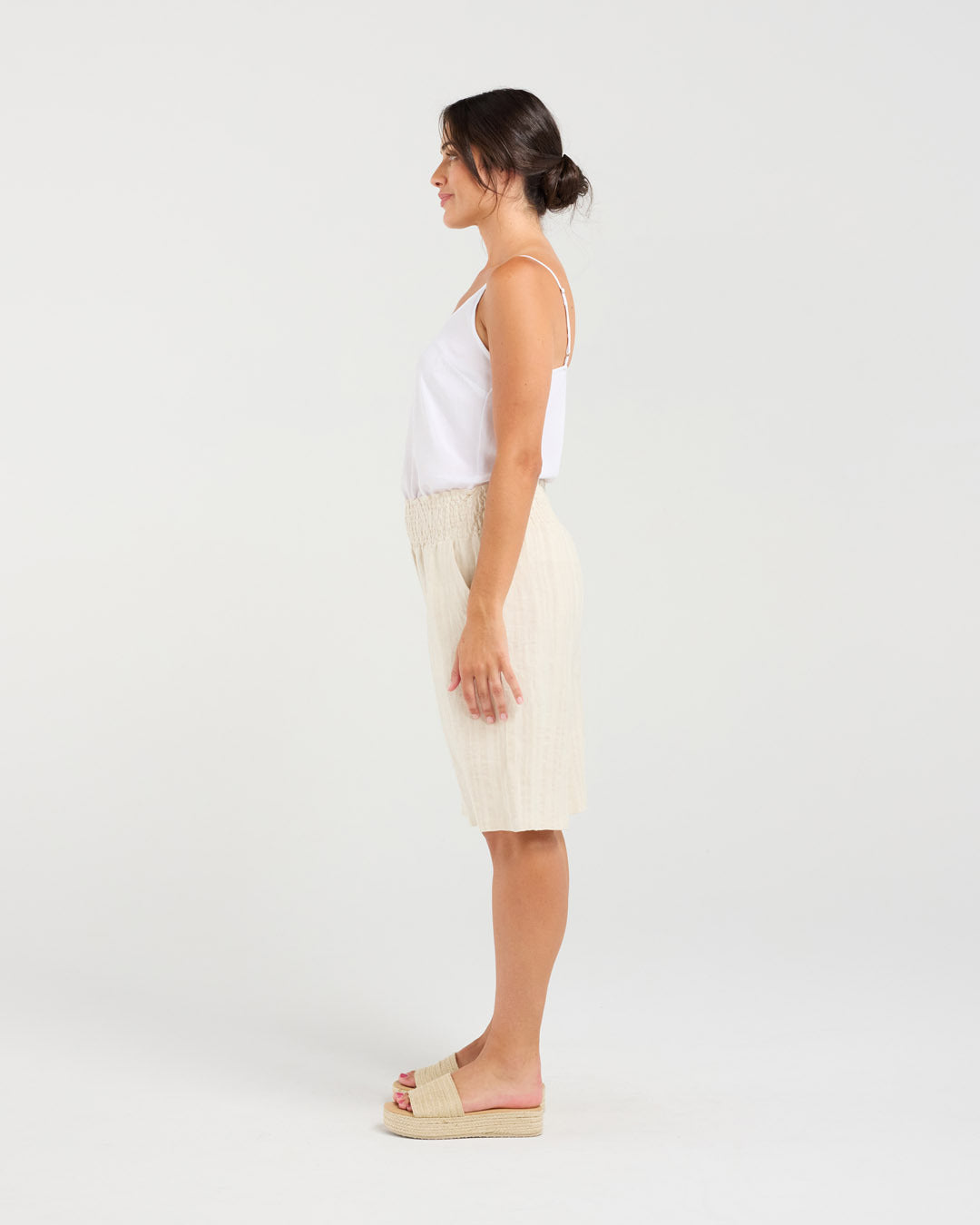Darcy Shirred Waistband Shorts