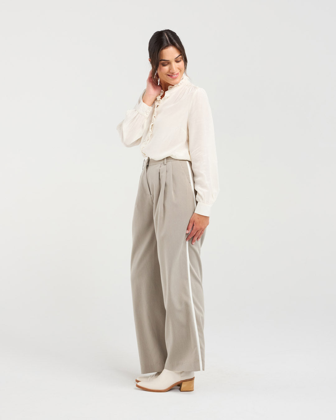 Frankie Pleat Pant (Cherry)