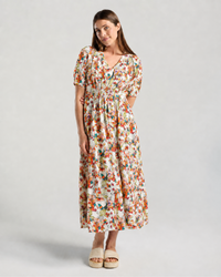 Valentina V Neck Print Dress