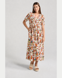 Valentina V Neck Print Dress